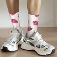 thumbnail image 6 of Haiem Hand Drawn Strawberry Pattern Crew Socks – Soft & Durable Moisture-wicking Socks, Stay-Up Fit for Business, Work, and Casual Wear Size 5-11, 6 of 6