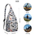 thumbnail image 3 of Forest Fox Print Sling Backpack - Night Sky & Tree Design Crossbody Bag, Fashionable Water-Resistant Pack for Students & Travelers, 3 of 4