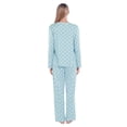 thumbnail image 6 of Valcatch Women's Pajamas Set Long Sleeve Soft Sleepwear Polka Dot Printed Nightwear with Long Pants(Blue, S), 6 of 7