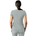 thumbnail image 2 of Adar Addition Scrubs For Women - Modern V-Neck Scrub Top - A6008 - Silver Gray - XL, 2 of 7