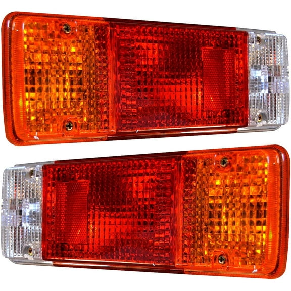 APSMOTIV 2 Pieces Tail Lamp Rear Combination Tail Lights Assembly Brake Lights ar Lamp with 12v Bulbs Suitable For Toyota Dyna '80