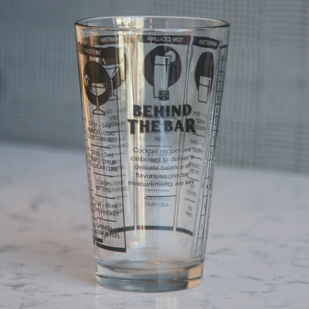 14 Ounce Mixing Glass - Behind The Bar® Cocktail Recipe Mixing Glass - 16 oz