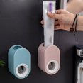 thumbnail image 4 of Dispensador automático de pasta de dientes, dispensador de pasta de dientes manos libres montado en la pared para niños, adultos, ducha de baño familiar (rosa cereza), mediano, 4 of 4
