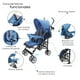thumbnail image 2 of Carriola Reclinable, Plegable D’Bebé Aerostar - Azul, 2 of 6