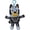Bluey Skeleton, variant on & Friends Plush Backpack Clip Bingo Holding Pumpkin