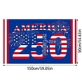 thumbnail image 2 of Win s Way USA 250th Anniversary Flag 1776-2026 American Independence Celebration Banner, 2 of 6
