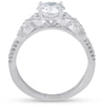 thumbnail image 3 of Lina Jewel Round Cut 1.4 Ct Split Shank Diamond Ring - Lab-Created Engagement Ring in 14K White Gold Plated - Beautiful Gift for Weddings, Proposals & Celebrations, 3 of 3
