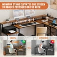 thumbnail image 6 of L Shaped Desk - 76" L Shaped Gaming Desk with Dedicated Monitor Shelf and Power Outlet, Home Office Desks with Spacious Drawers and Storage, Corner Desk Designed, 6 of 8