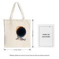 thumbnail image 3 of Unique Canvas Tote Bag with Hole Design - Eye-Catching Gradient from Black to Orange Perfect for Shopping Travel & Parties, 3 of 4