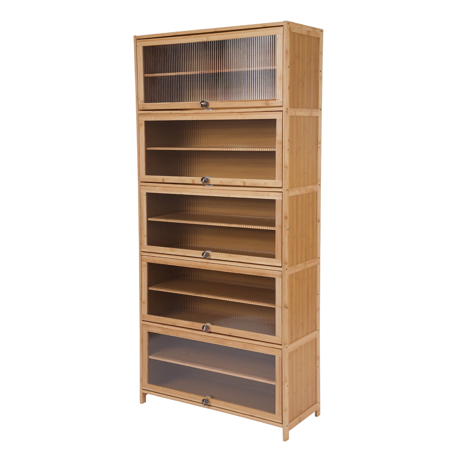 10-Tier Bamboo Shoe Rack Cabinet Organizer Wooden Shelf Stand Storage Book Shelf 80*32*172cm for Foyer, Living Room, Porch