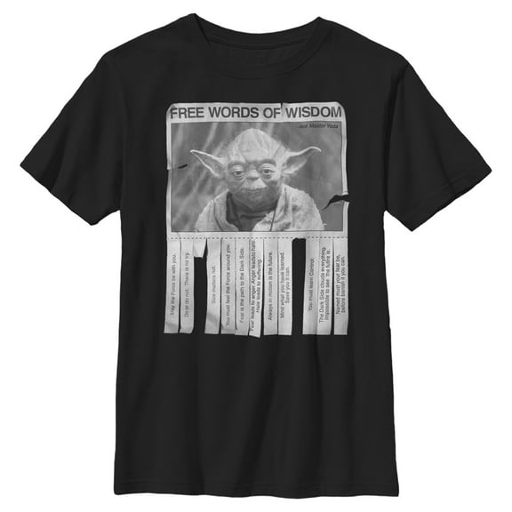 Boys Star Wars Yoda Words of Wisdom T Shirt