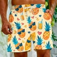 thumbnail image 5 of Aueoeo Funny Graphic Printed Short For Men Hawaiian Beach Shorts Plus Size Quick Dry Elastic Waist Drawstring Shorts With Pockets 5X-L, 5 of 8