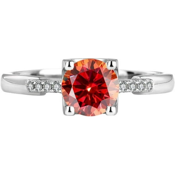 Moissanite Engagement Rings Diamond Promise Ring 2 Carat D Color 925 Sterling Silver Moissanite Ring Diamond Wedding Ring for Bride Diamond Anniversary Rings for Women