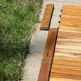 thumbnail image 4 of Bare Decor EZ-Floor End Pin-Side Trim Piece for Flooring in Solid Teak Wood (Set of 8), 4 of 4