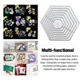 thumbnail image 3 of Hexagon Embossing Dies Stencil Metal Scrapbooking Card Embossed Template for Photo Album Frame Stamps Tools Craft, 3 of 7