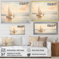 thumbnail image 4 of Designart "Minimalism Sailboat peaceful I" Sailing Boat Floater Framed Canvas Art Print, 4 of 7