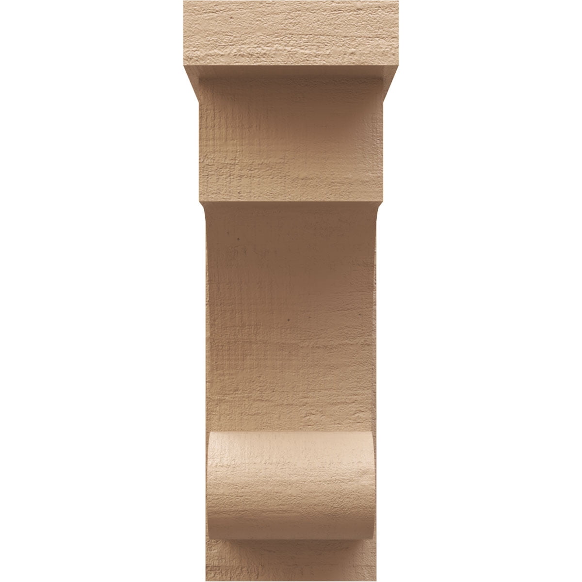 10"W x 20"D x 30"H Classic Alma Rough Cedar Woodgrain TimberThane Corbel, Primed Tan