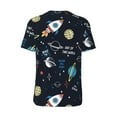 thumbnail image 3 of Haiem Hip Hop Hipster Baseball Jersey Button Down Shirts Sports Uniforms Men Women Jersey(Space,XX-Large), 3 of 9