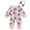 Pink, variant on Dakiuu Baby Girls Clothes Set with Bow Headband Pink Football Themed Flower Two Way Zipper Long Sleeve Romper Jumpsuit Pajamas for Newborn Fall Winter