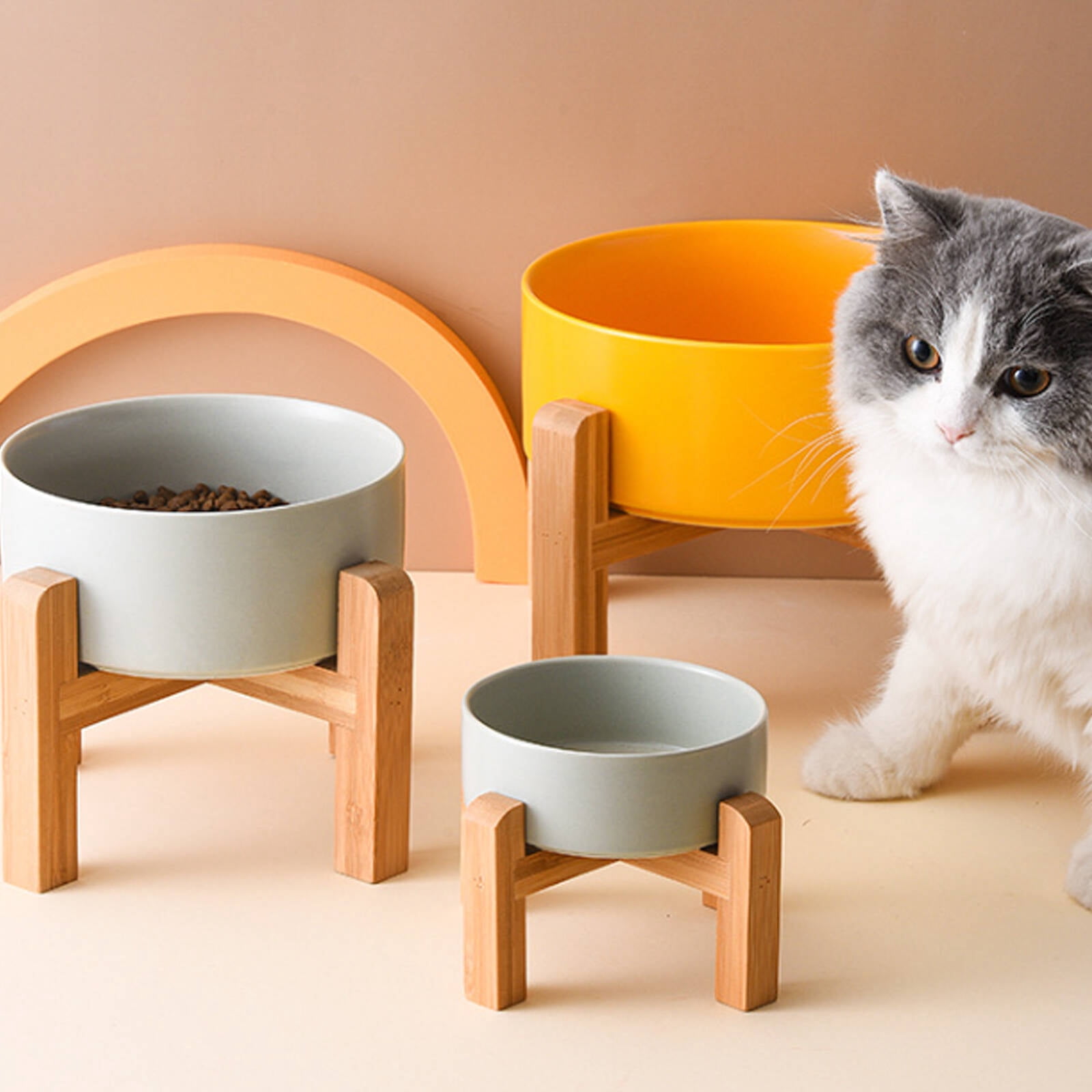 BESTSKY Cat Bowls,Durable and Long-lasting Cat Dishes,Hassle-free Cleaning Cat Food Bowl