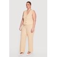 thumbnail image 2 of Women's Plus Size Textured Knit Wide Leg Pants, 2 of 4