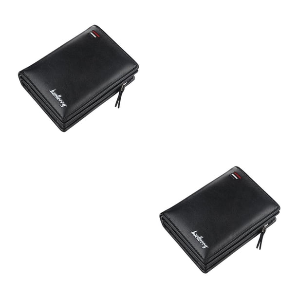 Qarigey Billeteras de negocios a la moda para hombre, tarjetero de PU, monedero de bolsillo con cremallera para múltiples tarjetas, bolso con Type1 NO1
