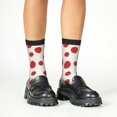 thumbnail image 4 of Rateoe Abstract Red Polka Dot Pattern Children's Socks, Socks Gifts ,kids Crew Soft Cotton Socks , Moisture-Wicking, Durable, Ideal for Daily Wear & Sports, 4 of 5