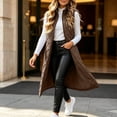 thumbnail image 6 of MXALUOB Long Puffer Vest for Women Zip Up Stand Collar Quilted Vests with Pockets Lightweight Sleeveless Padded Coat Winter Daily Wear, 6 of 6