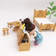 thumbnail image 3 of Juego de muebles para casa de muñecas en miniatura 1:12 para habitación de bebé, 5 unidades, madera, 3 of 3