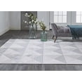 thumbnail image 2 of 8' X 11' Beige Gray And Ivory Geometric Stain Resistant Area Rug, 2 of 5