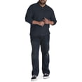 thumbnail image 2 of Harbor Bay by DXL Big and Tall Men's Honeycomb Piqu� Polo Shirt, Navy, 7XL, 2 of 5