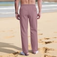 thumbnail image 4 of Elvqul Mens Pants Big and Tall Mens Straight Leg Trousers Yoga Pants Relaxed Fit Casual Classic Fit Solid Pockets, 4 of 7