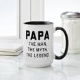 thumbnail image 4 of CafePress - Papa: The Man The Myth Th - 15 oz Ceramic Large White Novelty Mug, 4 of 4