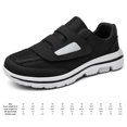 thumbnail image 2 of Zapatos Diabéticos Slip-On Orthopedic no deslizante para pies inflamados (38) Negro, 2 of 9