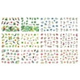 thumbnail image 2 of Clearance Sales Nail Watermark Sticker Gold Watercolor FlowerColor Nail Sticker 2PC, 2 of 2