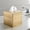 Brushed Gold, variant on Tissue Box Cover Square – Handcrafted Border Embossed Metal Tissue Holder Box for Bathroom Accessory, Aesthetic Decorative Facial Napkin Cube for Modern Home Decor