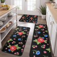 thumbnail image 2 of Pioneer Flower Floral Print Pattern Kitchen Rugs Sets Of 3,Kitchen Runner Rugs Non Skid Washable,Decorative Kitchen Floor Mats for Kitchen,Sink,Laundry,17X30 Inch + 17X47 Inch + 17X59 Inch, 2 of 6
