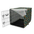 thumbnail image 3 of Orange Blue Dog Crate Cover, Citrus Branches and Leaves, Easy to Use Pet Kennel Cover Small Dogs Puppies Kittens, 7 Sizes, Dark Teal Burnt Orange, by Ambesonne, 3 of 6