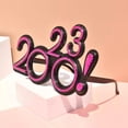 thumbnail image 4 of Suministros para fiesta de Nochevieja con gafas divertidas 2023, decoraciones para fotos, gafas de Año Nuevo Rosado, 4 of 8