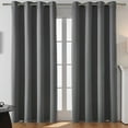 thumbnail image 6 of Solid Color Blackout Curtains, Room Darkening Thermal Insulation Curtain Grommet Panels for: Bedroom/Living Room, Energy Saving, Darkening, Noise Reduction, Set of 2, 6 of 6