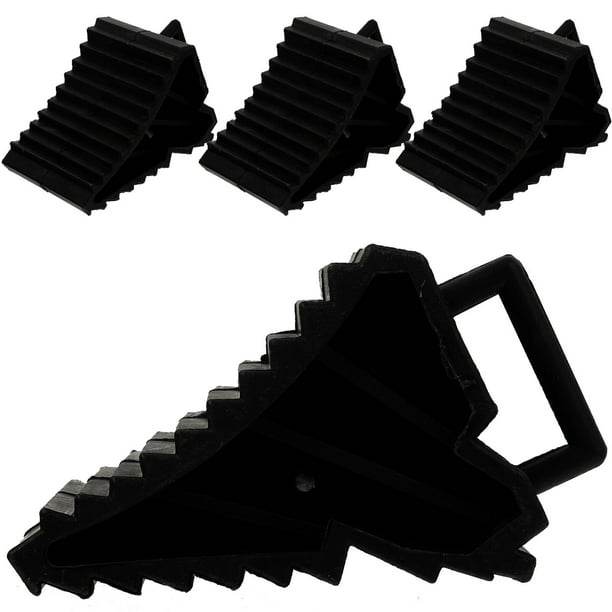 NUOLUX 4pcs Wheel Chock Heavy Duty Block Kerb Ramp for Vehicles Caravan