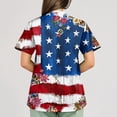 thumbnail image 4 of 4th of July Scrub Tops for Women Casual V Neck USA Flag Print Scrub Shirts Short Sleeve Independence Day Celebration Party Scrubs Nursing Uniform Medical Nurse Workwear with Pockets Royal Blue 4XL, 4 of 5