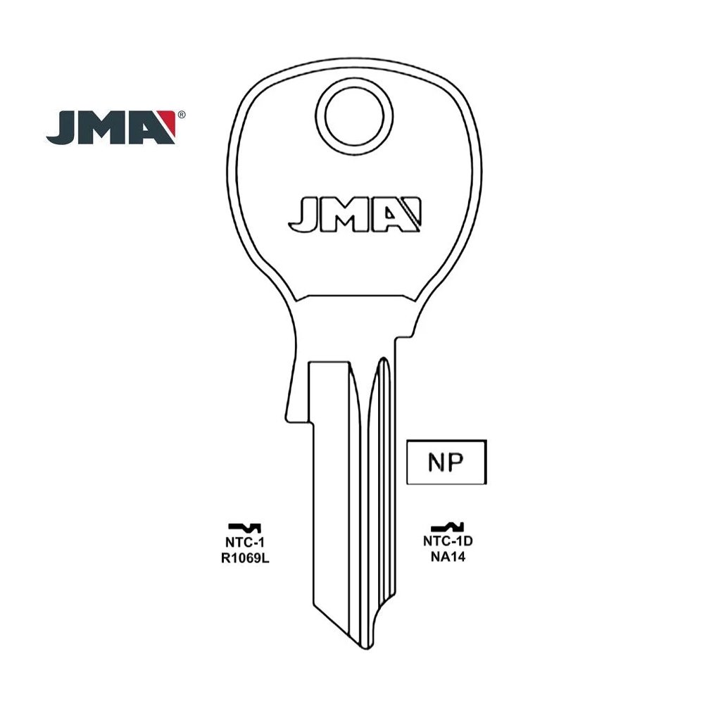 JMA Fits for 1069L National Key Blank NA14 NTC1D (10 Pack