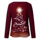 thumbnail image 5 of Camisas de Navidad Para Mujer Tops de Cuello Redondo Blusa de Manga Larga Con Estampado de Árbol de Moda Odeerbi  ODB194497, 5 of 5