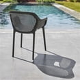 thumbnail image 6 of Afuera Living Resin Patio Dining Chair in Anthracite Black - (Set of 2), 6 of 8