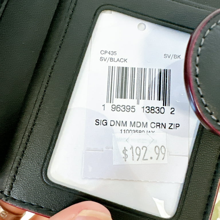 Coach CP435 Medium Corner Zip Wallet In Signature Denim IN