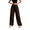 Coffee, variant on Mengpipi Women’s Leopard Print Wide Leg Pants High Waist Drawstring Palazzo Trousers with Slant Pockets S-2XL