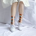 thumbnail image 6 of LYXSSBYX Fuzzy Socks for Women Hot Sale Clearance Spring And Summer Printing College Wind Socks Breathable Half Socks, 6 of 9