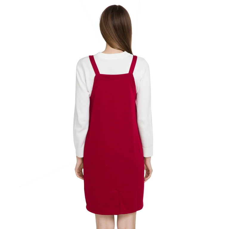 bossini Womens Optimistic Fashion Solid Camisole Soft Dress Red S