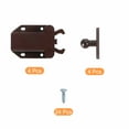 thumbnail image 3 of Uxcell 4 Pack Double Roller Cabinet Catches, Cabinet Door Latch with Screws for Cabinet Drawer Closet, Brown, 3 of 6
